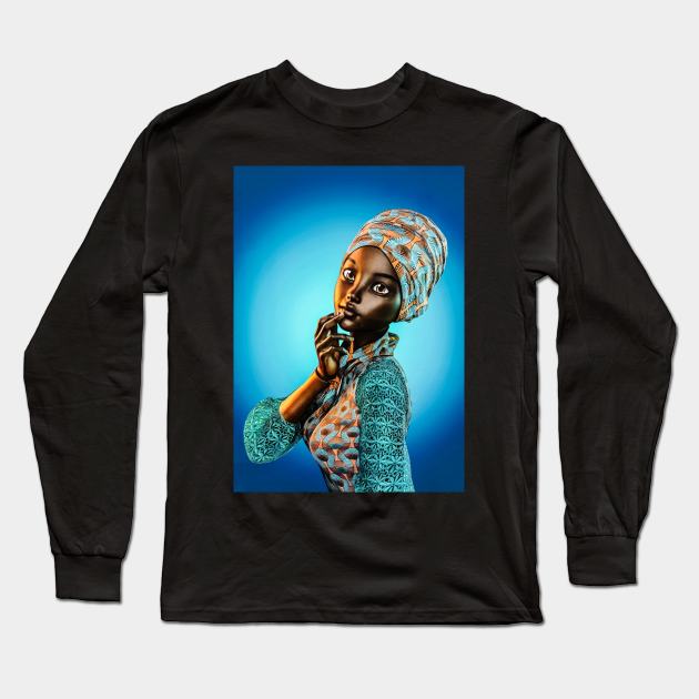 Toon black woman Long Sleeve T-Shirt by JoeTred